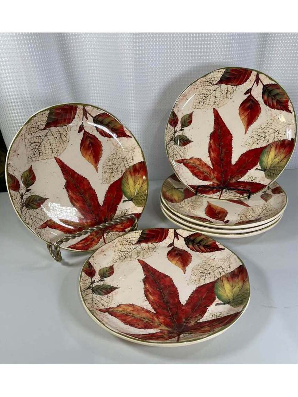 Retired Pier 1 Asheville ironstone salad plates Set of 6